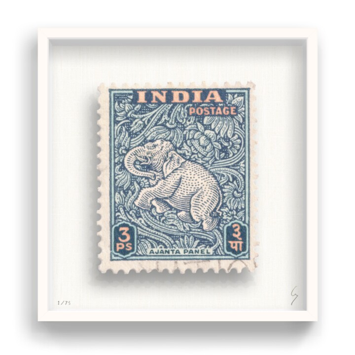 Printmaking titled "India Stamp" by Guy Gee, Original Artwork, Digital Print