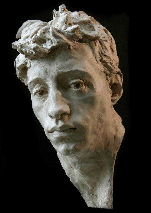 Sculpture titled "Edouard" by Guy Le Perse, Original Artwork, Plaster