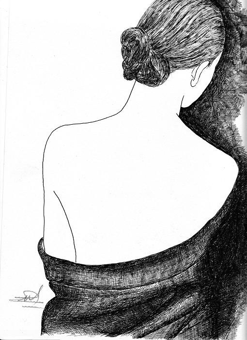 Drawing titled "elle 2" by Guy Leclercq, Original Artwork