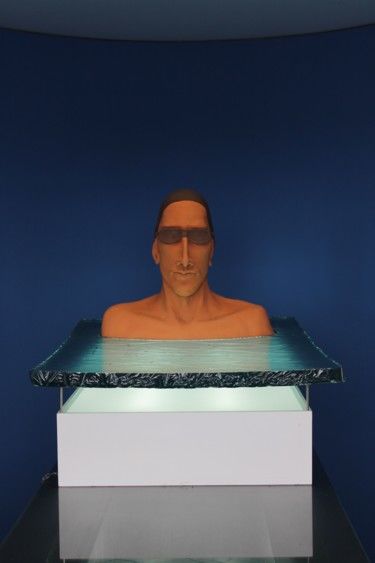 Sculpture titled "swimmer" by Guy Tucker, Original Artwork, Ceramics