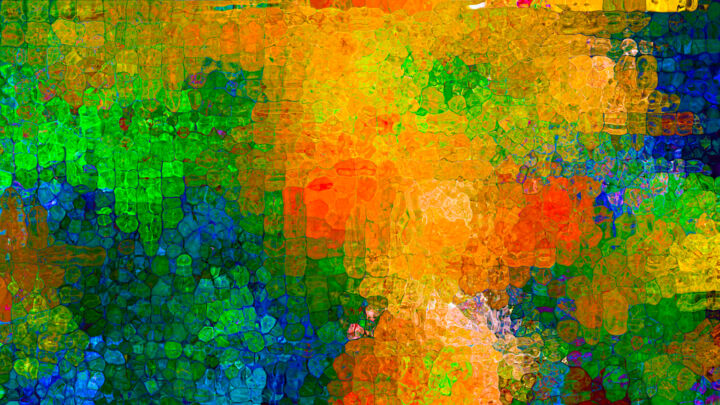 Digitale Kunst mit dem Titel "Reflet coloré" von Guy Zito, Original-Kunstwerk, Digitale Malerei