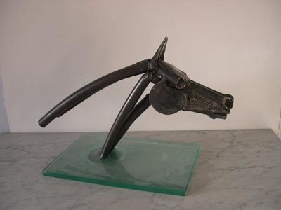 Rzeźba zatytułowany „cheval” autorstwa Guy Gendrot, Oryginalna praca, Metale
