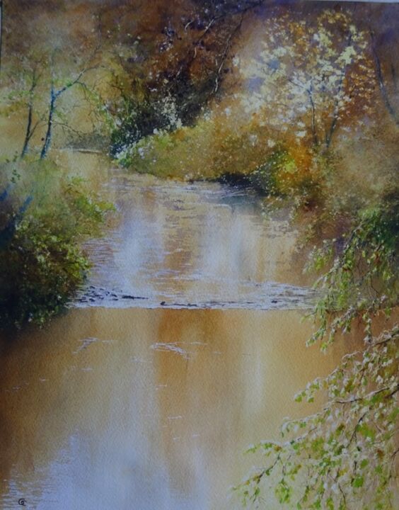 Peinture intitulée "En Automne" par Guylaine, Œuvre d'art originale, Aquarelle