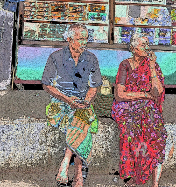 Photography titled "Couple d'indiens -…" by Guylaine Bisson (GuyL'ART), Original Artwork, Digital Photography