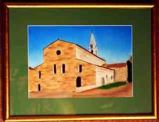 Painting titled "Abbaye du Thoronet" by Jean Guyou, Original Artwork, Oil