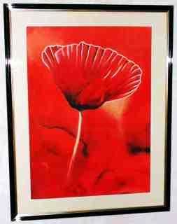 Painting titled "Coquelicot" by Jean Guyou, Original Artwork