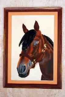 Peinture intitulée "Tête de cheval" par Jean Guyou, Œuvre d'art originale, Huile