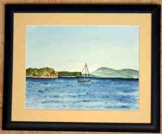 Malerei mit dem Titel "Bord de mer" von Jean Guyou, Original-Kunstwerk, Öl