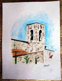 Ζωγραφική με τίτλο "Roquebrune sur Arge…" από Jean Guyou, Αυθεντικά έργα τέχνης, Λάδι