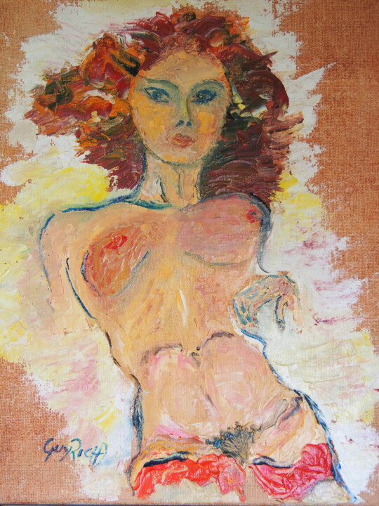 Painting titled "Ann'is cheveux roug…" by Guyrichd, Original Artwork
