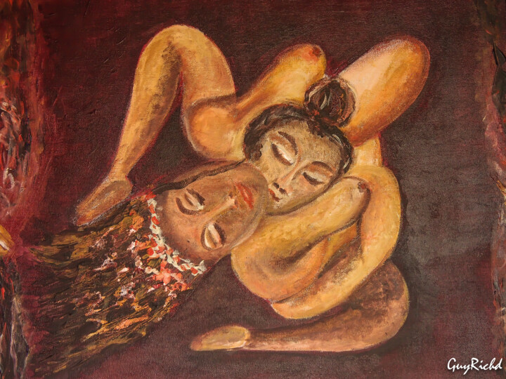Peinture intitulée "kama des dames." par Guyrichd, Œuvre d'art originale, Acrylique