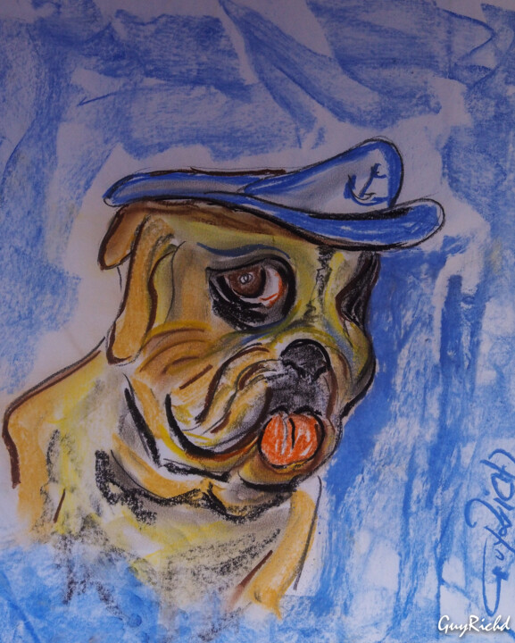 Drawing titled "marin-autoportrait.…" by Guyrichd, Original Artwork, Pastel