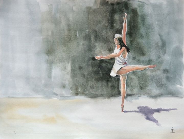 Peinture intitulée "The Ballerina" par Guy Rossey, Œuvre d'art originale, Huile