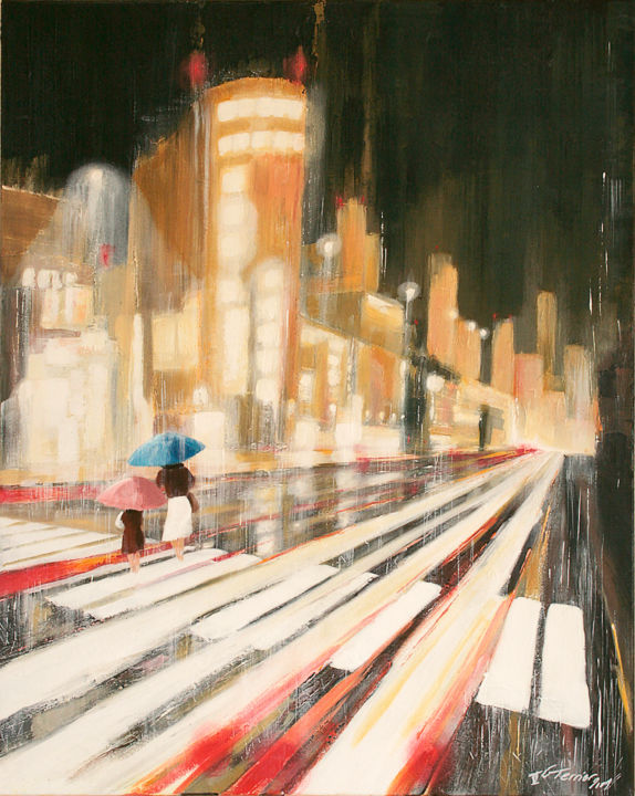 제목이 "Tokyo, trafic de nu…"인 미술작품 Guy Terrier로, 원작, 아크릴