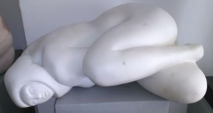 Sculpture titled "sonno" by Felice Vatteroni, Original Artwork, Stone