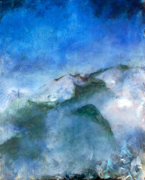 Картина под названием "Ascension" - Gwenaëlle Le Mée, Подлинное произведение искусства, Акрил Установлен на Деревянная рама…