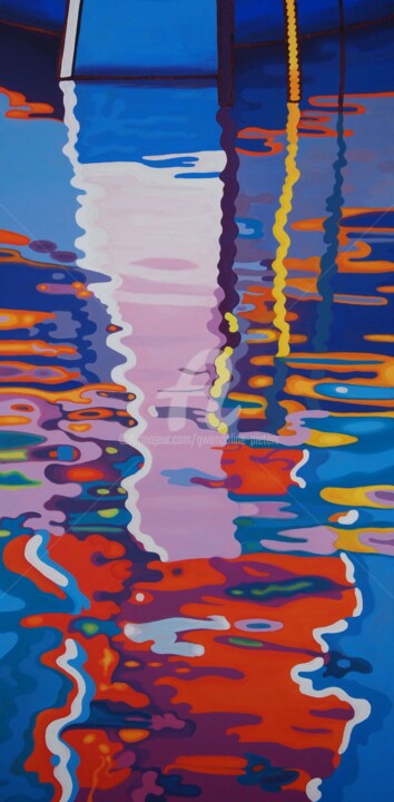 Peinture intitulée "la couleurs danse s…" par Gwendoline Pieters, Œuvre d'art originale, Huile Monté sur Châssis en bois