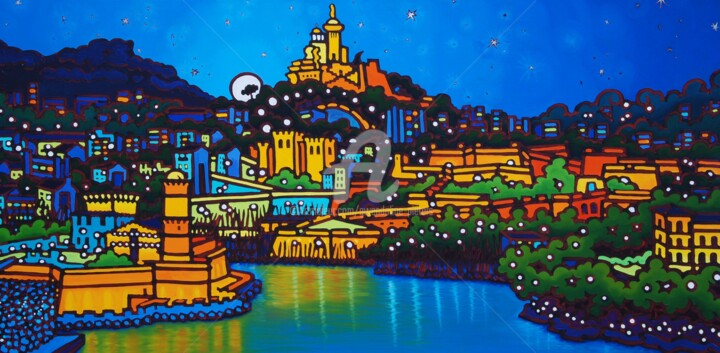 Pintura titulada "#marseille, du muce…" por Gwendoline Pieters, Obra de arte original