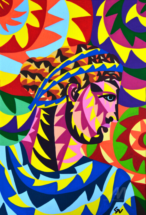 Peinture intitulée "Aphrodite" par Gwenhaël Nédélec, Œuvre d'art originale, Acrylique Monté sur Châssis
