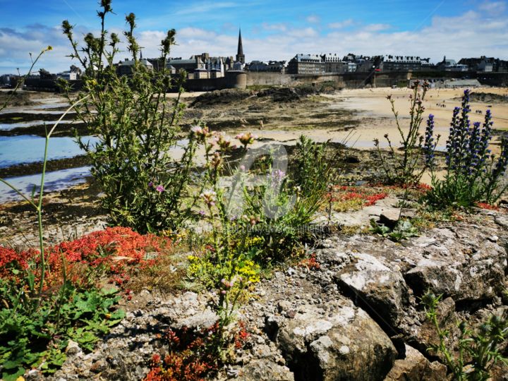 Photography titled "St-Malo depuis le G…" by Gwenn Pinault, Original Art, Digital Photography