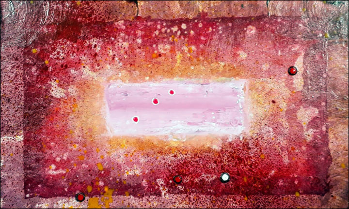 Картина под названием "#138 "Lust"" - Gwoo Milord, Подлинное произведение искусства, Акрил Установлен на Деревянная панель
