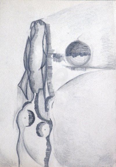 Σχέδιο με τίτλο "Pregnancy" από Dr István Gyebnár, Αυθεντικά έργα τέχνης