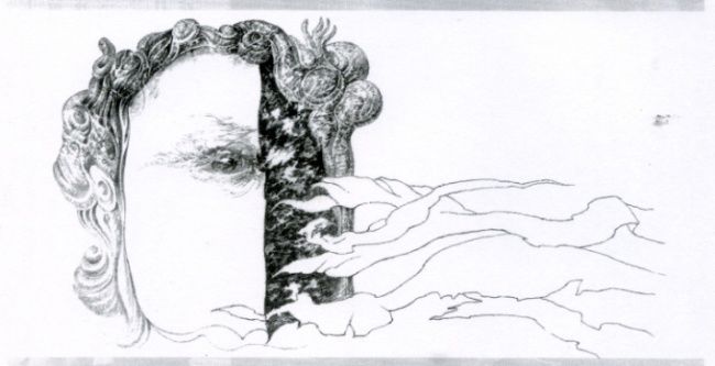 Dessin intitulée "Eye ver.2" par Hidehiko Tamagawa, Œuvre d'art originale