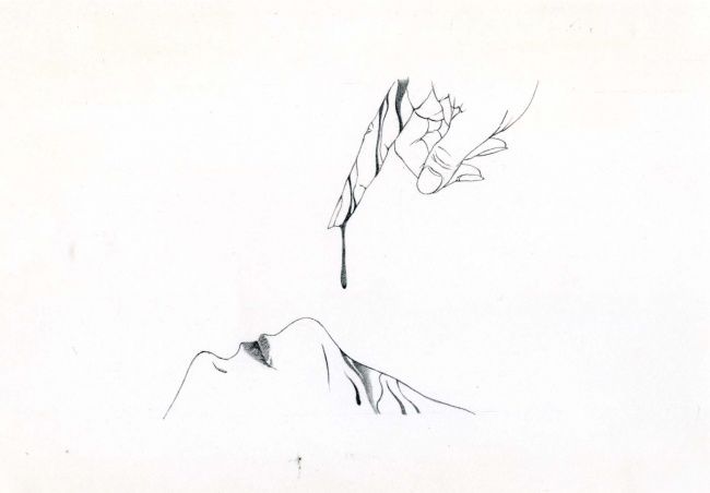 Drawing titled "Blood ver.1" by Hidehiko Tamagawa, Original Artwork, Other