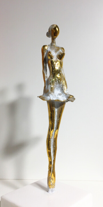 Sculpture titled "Ballerina 3" by Gyunay Aliev, Original Artwork, Bronze