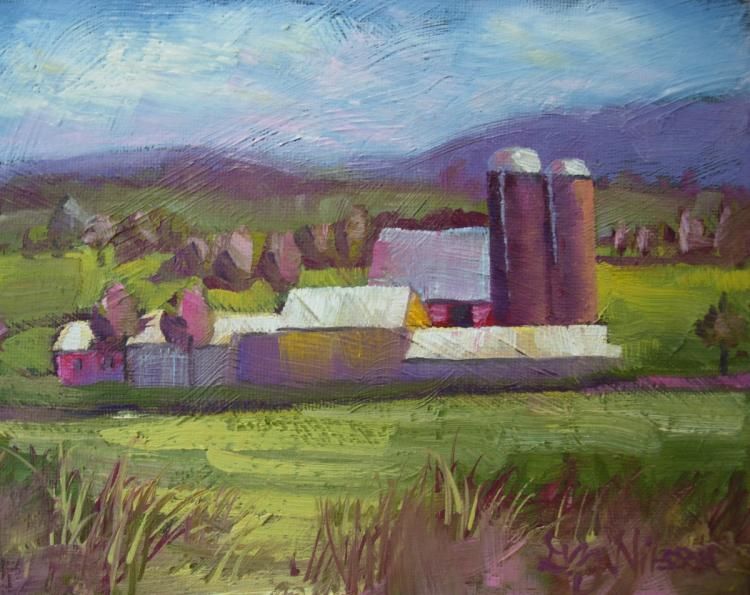Pennsylvania Countryside, oil gloria nilsson, curves, connecticut artist, oil paintings, pastel paintings, polymer clay, artisan crafted jewelry designs, semi precious stones