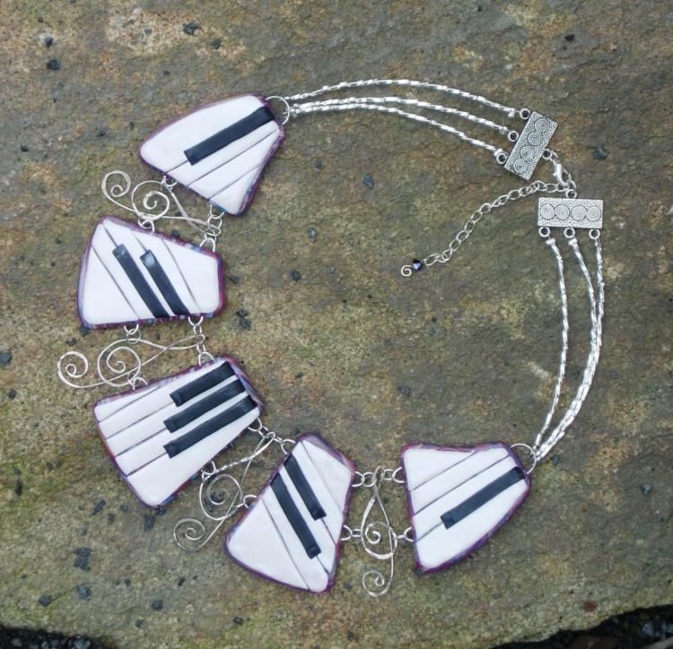 Piano Concerto Necklace by Gloria Nilsson paintings, jewerly, photography, pottery, sculpture, greeting cards, persian rugs