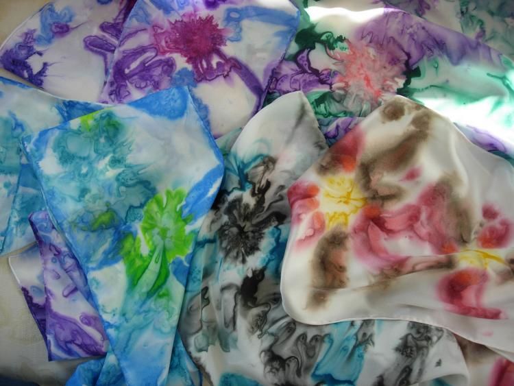 Hand Painted 100% Silk Scarves by Gloria Nilsson silk scarves, whimsical jewelry, fine art, gifts, art, crafts, local artists, gloria nilsson