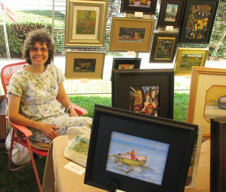 Photo courtesy B. Schirmeier fine art, prints, antiques, jewelry, art sale, sidewalk sale, local landscapes, seascapes, still life, figurative, ATC cards, ACEO cards, note cards