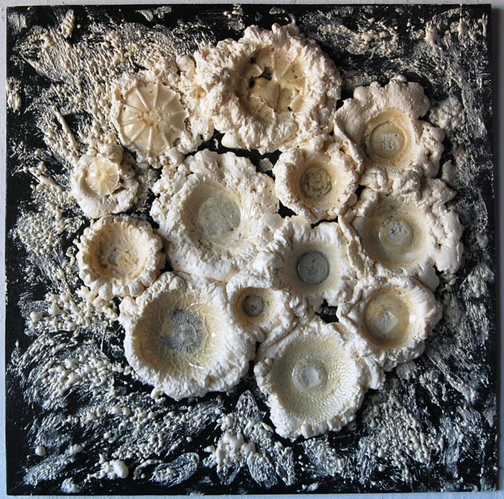 Escultura intitulada "Fossils" por Hervé Bichet, Obras de arte originais