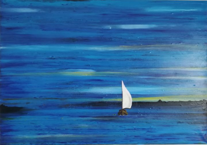 Painting titled "Sail" by Frize H, Original Artwork