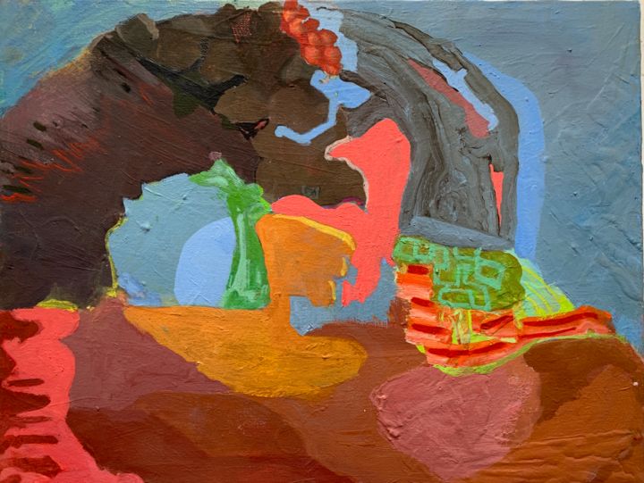 Painting titled "Wave20" by Hilary Maslon, Original Art, Oil