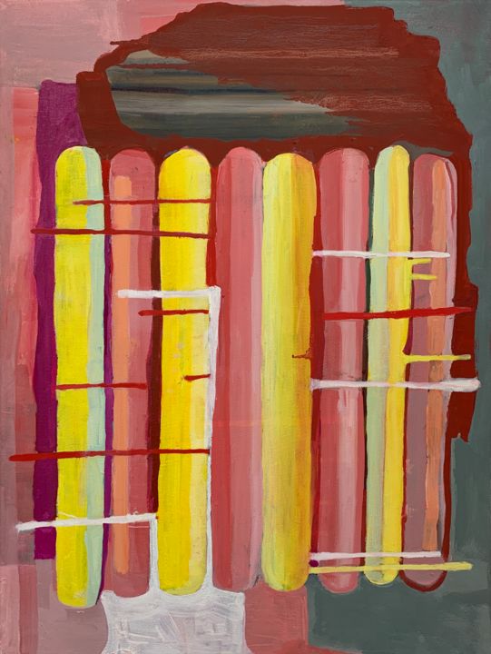 Painting titled "Supernatural #4" by Hilary Maslon, Original Artwork, Oil