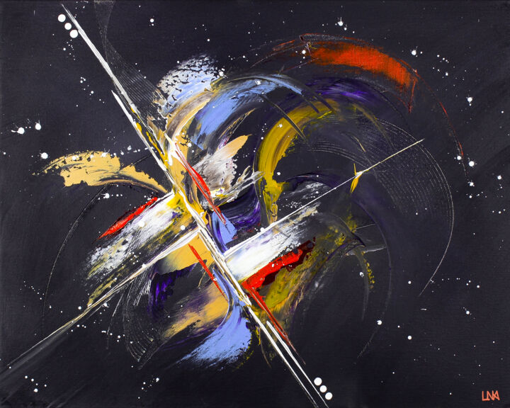 Peinture intitulée "Big Bang" par Helena Monniello, Œuvre d'art originale, Acrylique Monté sur Châssis en bois