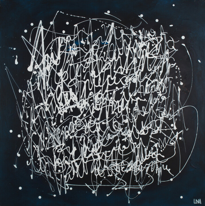 Картина под названием "Energie" - Helena Monniello, Подлинное произведение искусства, Акрил Установлен на Деревянная рама дл…