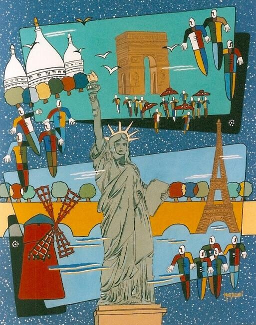 Malerei mit dem Titel "PARIS HIVERNALE" von H . Mortazavi, Original-Kunstwerk, Öl