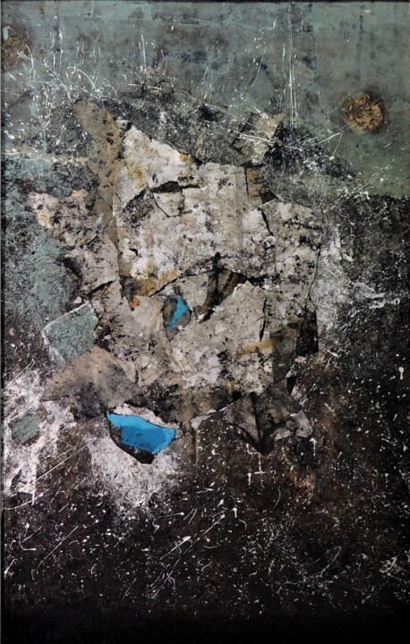 Peinture intitulée "Terre Brûlée II" par Habib Hasnaoui, Œuvre d'art originale, Acrylique Monté sur Châssis en bois