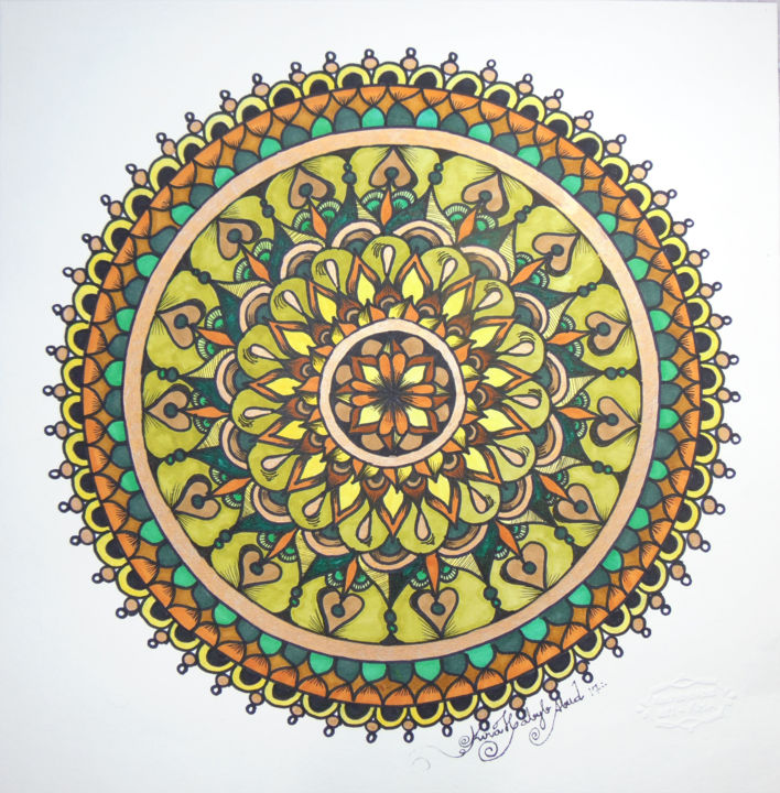 Drawing titled "Exotic" by Kira Habyb Abud, Original Artwork, Marker Mounted on Other rigid panel