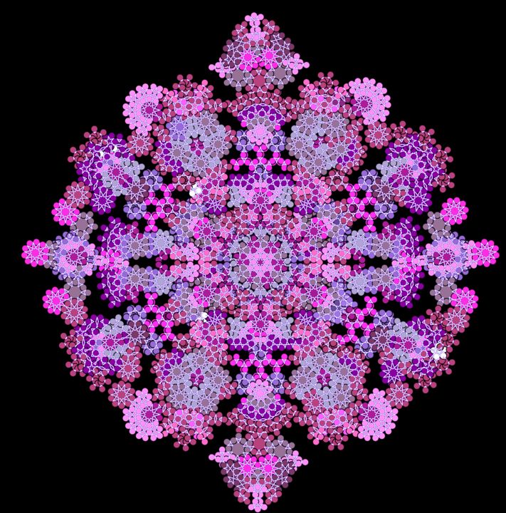 Arte digitale intitolato "Floral Geometrico" da Kira Habyb Abud, Opera d'arte originale, Lavoro digitale 2D