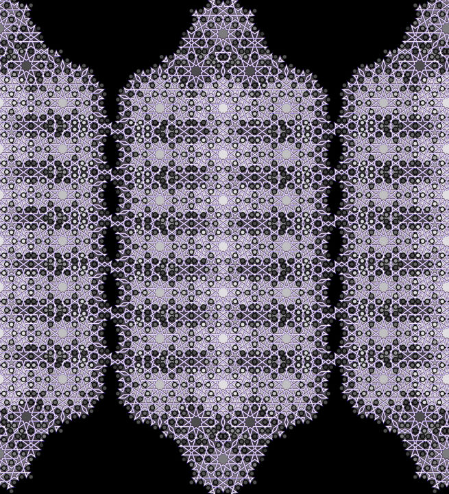 Digital Arts titled "Gray Pattern" by Kira Habyb Abud, Original Artwork, 2D Digital Work