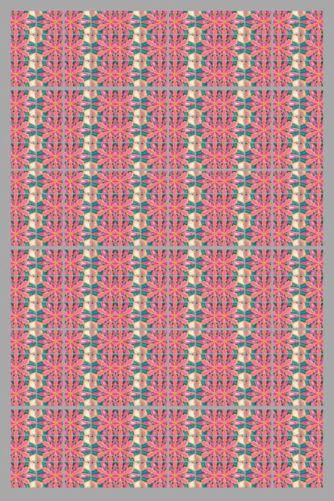 Artes digitais intitulada "Pink Pattern" por Kira Habyb Abud, Obras de arte originais, Foto Montagem