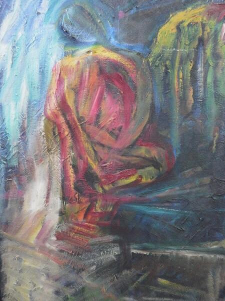 Painting titled "Woman" by Hadara Levin Areddy, Original Artwork, Oil