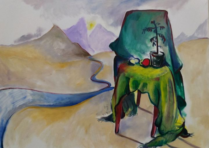 Pintura intitulada "Me" por Hadi Khani, Obras de arte originais, Óleo