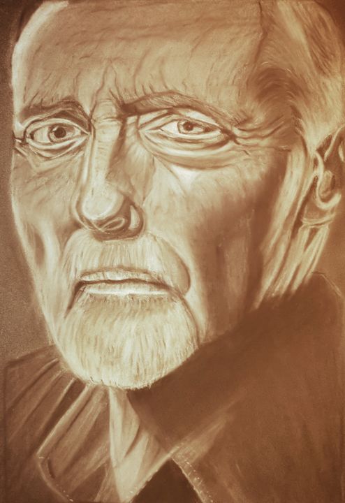Drawing titled "Denis Hopper" by Sofiane Hadji, Original Artwork, Pastel