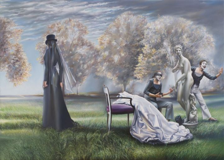 Painting titled "November" by Victor Hagea, Original Art, Oil