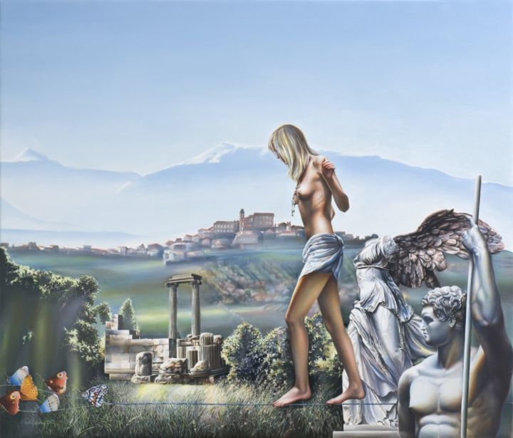 Painting titled "The unseen ways" by Victor Hagea, Original Art, Oil